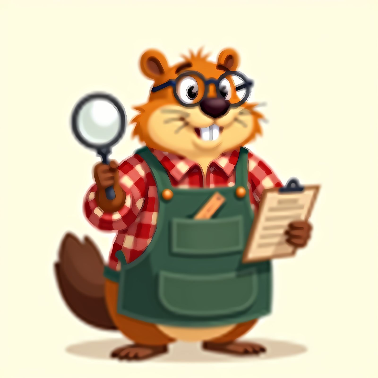 Barnaby, the Cubbywise beaver mascot, smiling and waving